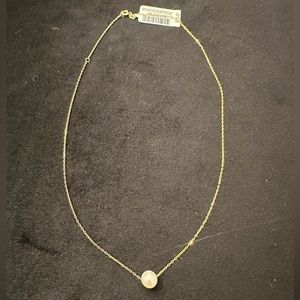 Cultured Freshwater Pearl Slide Pendant Necklace 16" + 2" Ext Gold Plated